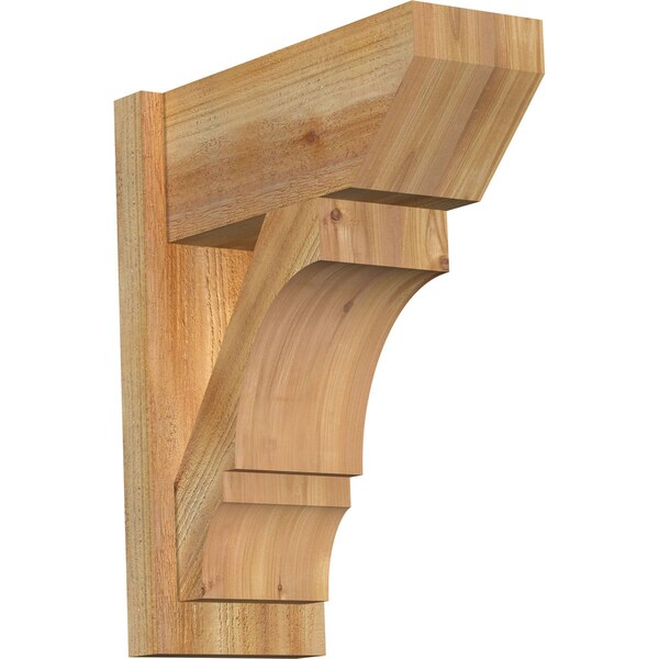 Ekena Millwork Balboa Slat Rough Sawn Outlooker, Western Red Cedar, 8"W x 18"D x 22"H OUT08X18X22BOA06RWR - main